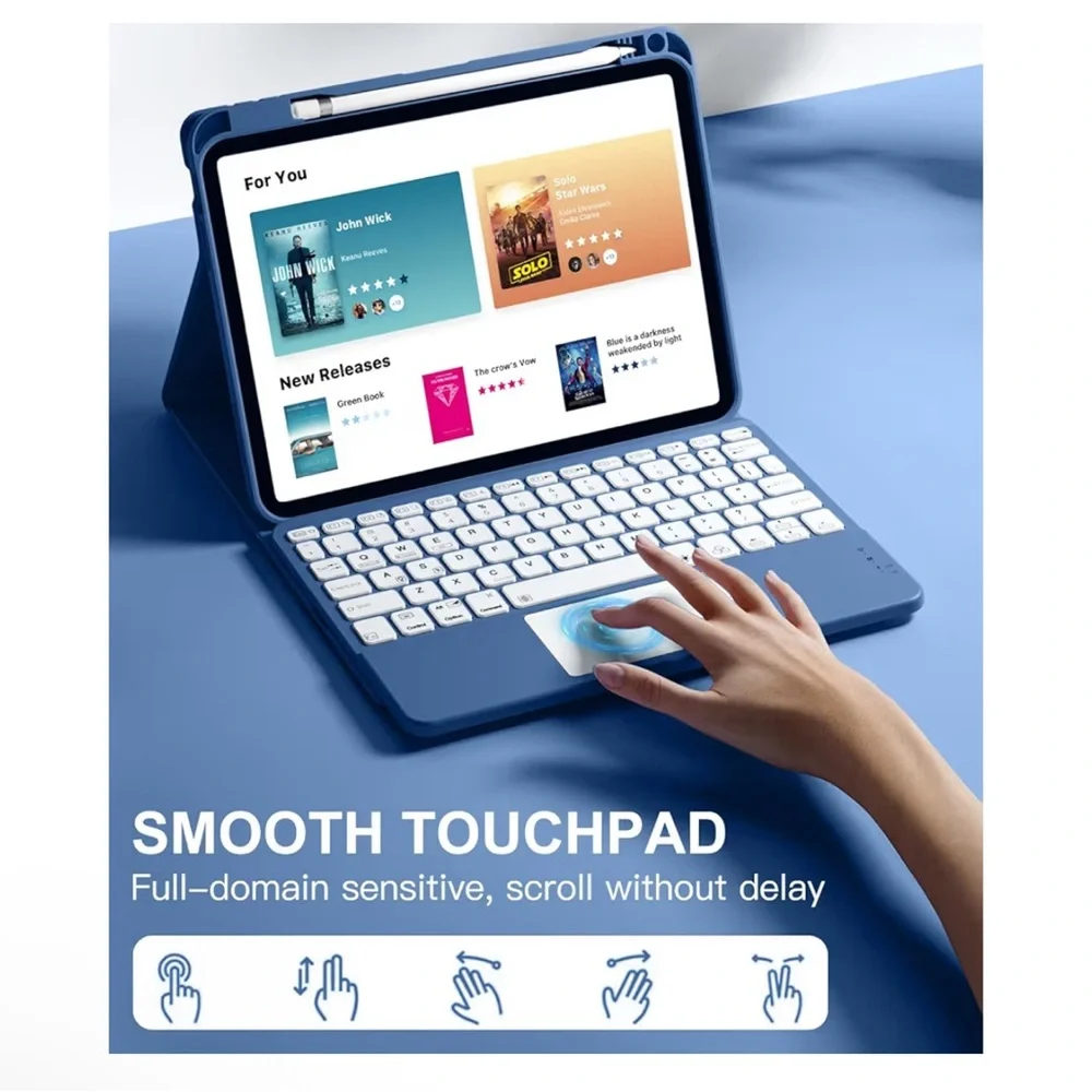 Navy voye Tablet Keyboard Case for Ipad 10/11 generation